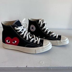 Comme Des Garcons x Converse Unisex Chuck Taylor High Top Sneakers size 10